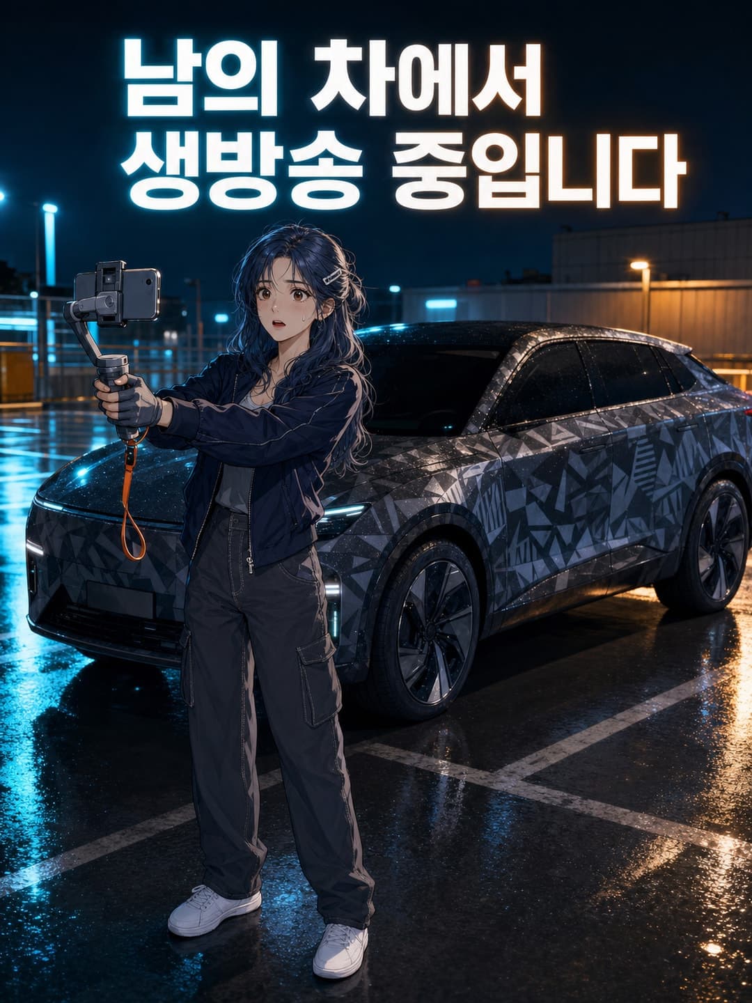 남의 차에서 생방송 중입니다